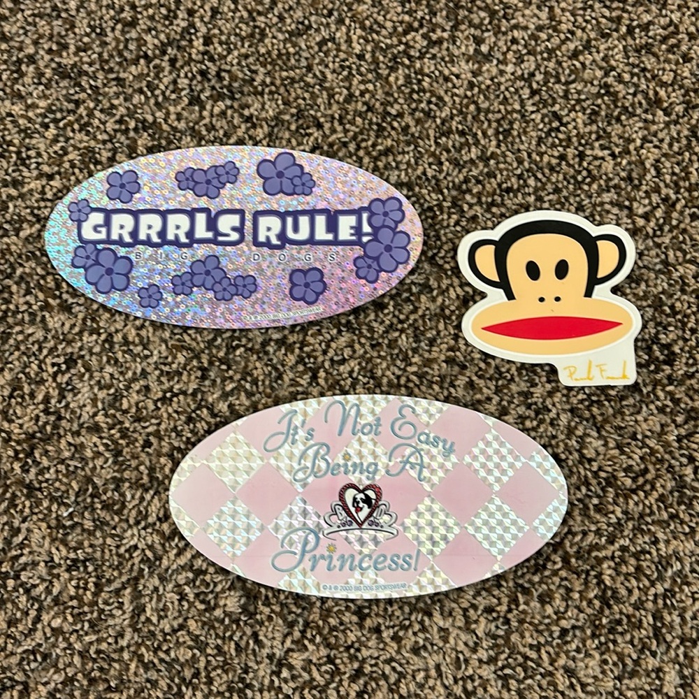 2000s Stickers - Big Dogs & Paul Frank - Unused